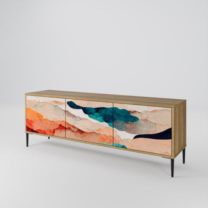 ABSTRACT LANDSCAPE 3-Door TV Cabinet