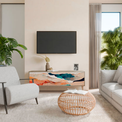 ABSTRACT LANDSCAPE 3-Door TV Cabinet