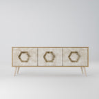 HEXAGONAL SHAPES 3-Door TV Cabinet
