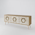 HEXAGONAL SHAPES 3-Door TV Cabinet