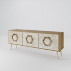 HEXAGONAL SHAPES 3-Door TV Cabinet