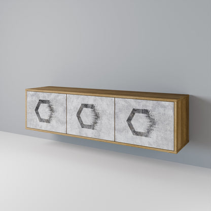 HEXAGONAL FIGURES 3-Door TV Cabinet