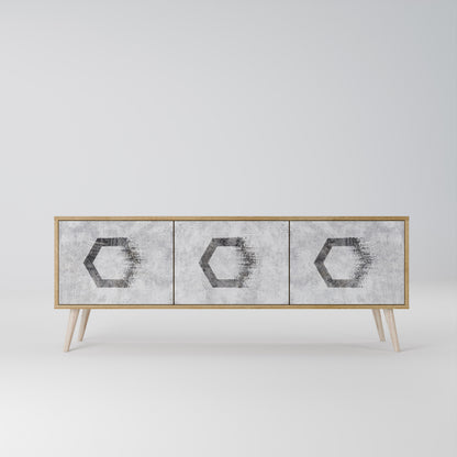 HEXAGONAL FIGURES 3-Door TV Cabinet