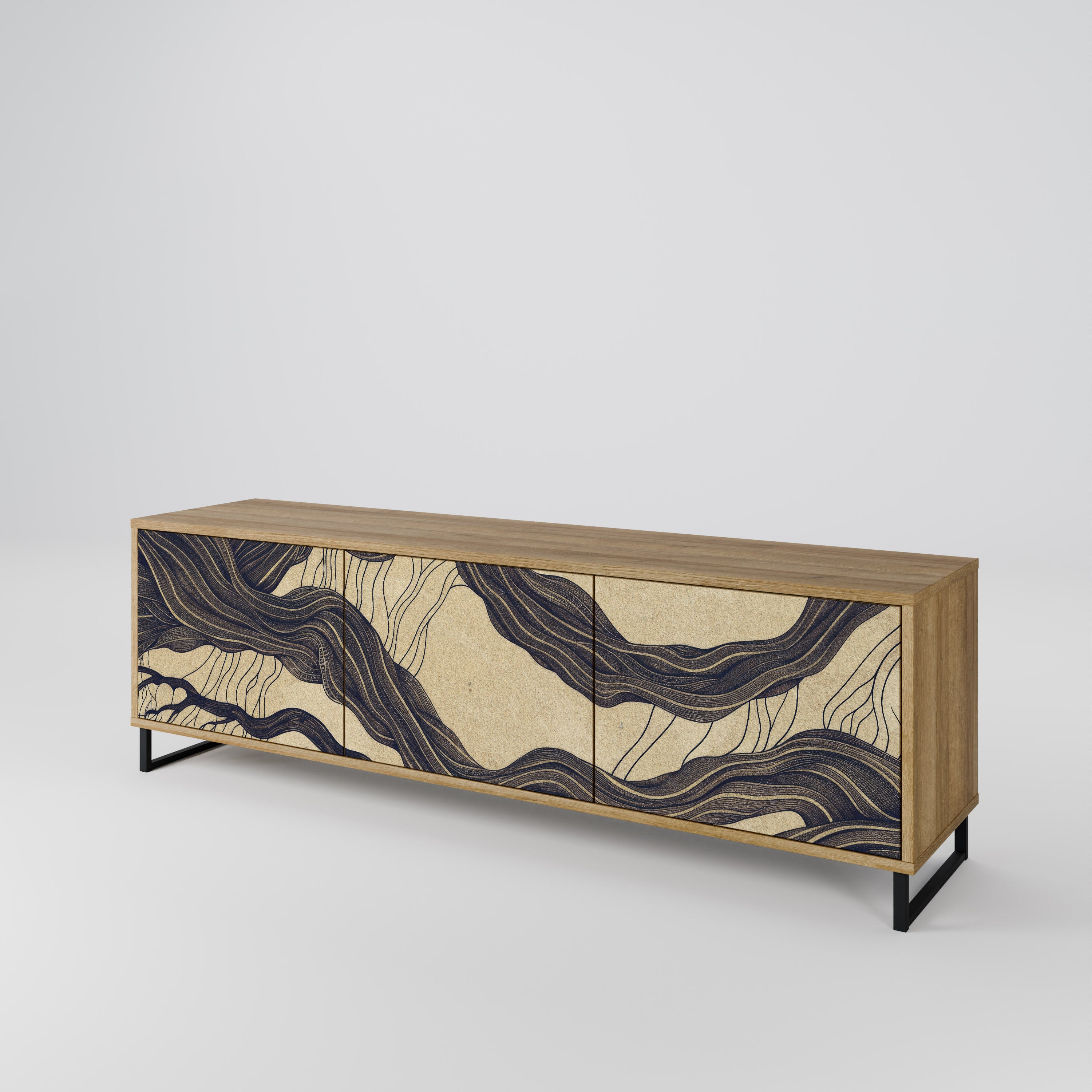 UNIFIED FRAGMENTS 3-Door TV Cabinet