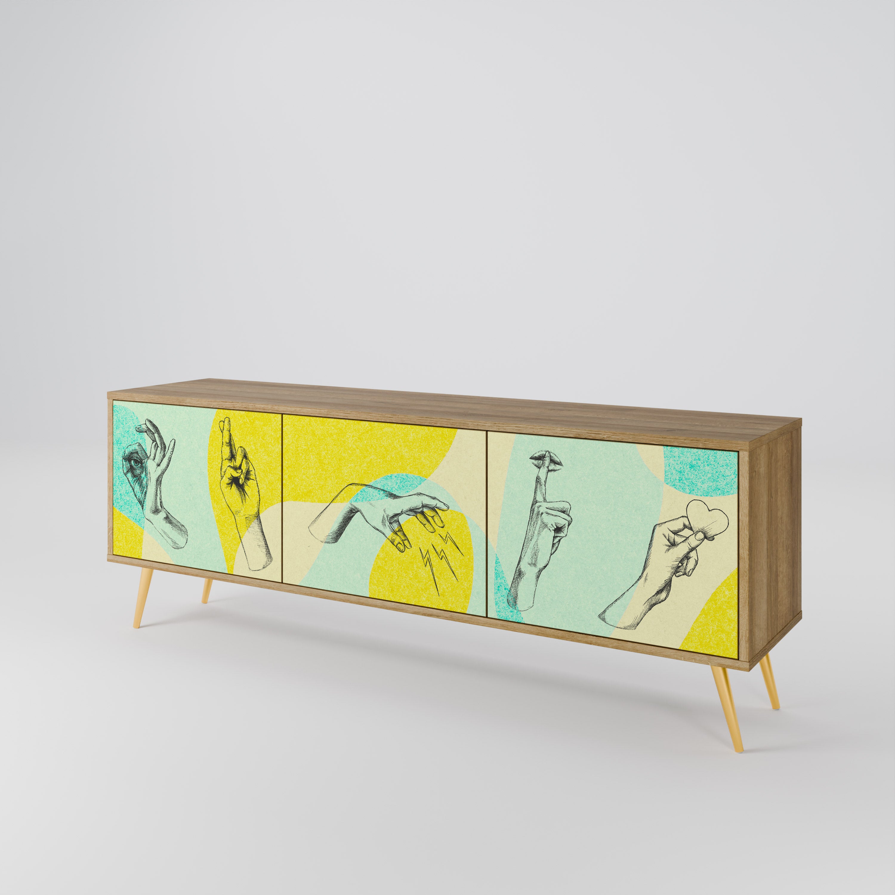 BODY LANGUAGE 3-Door TV Cabinet