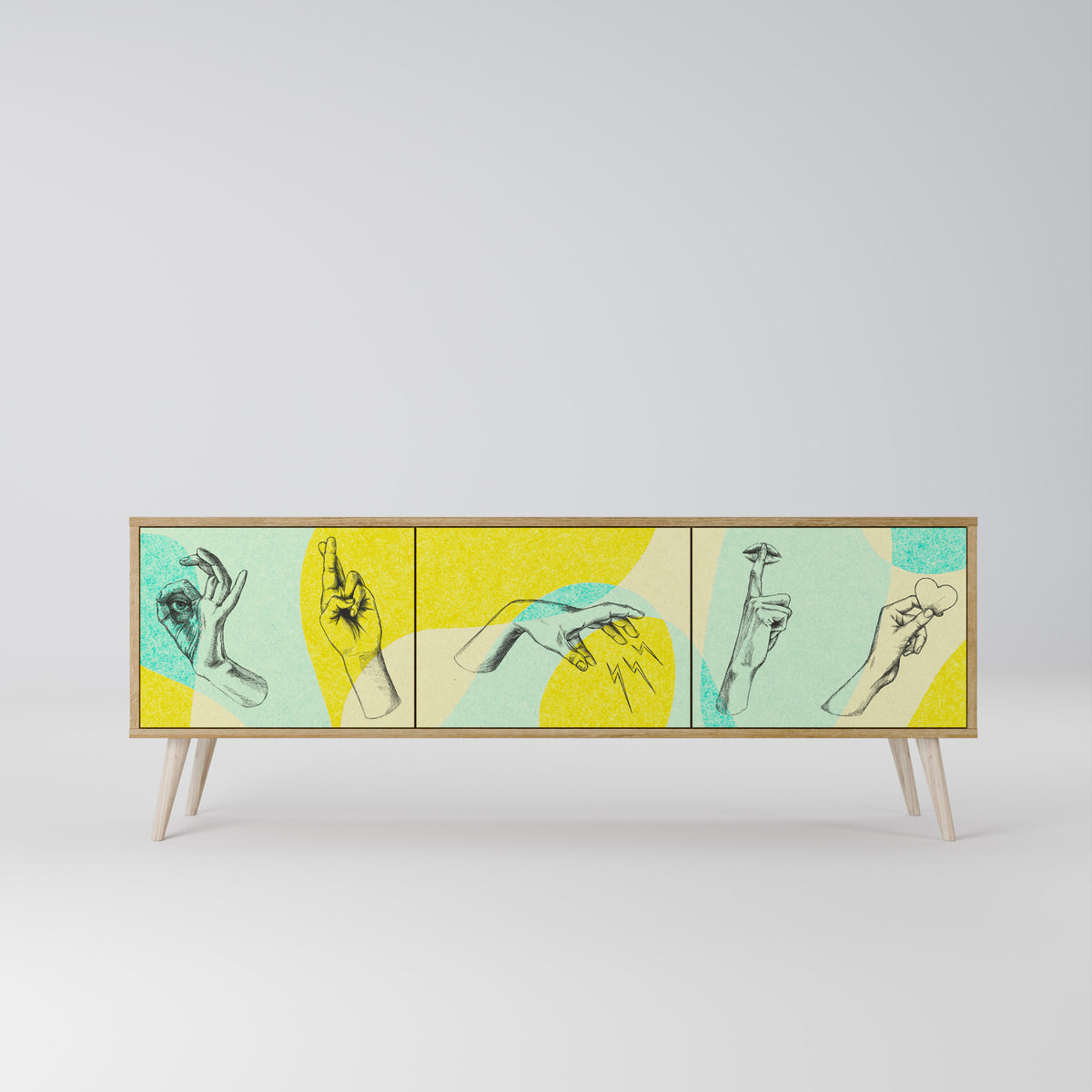 BODY LANGUAGE 3-Door TV Cabinet