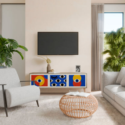 GEOMETRIC EYES 3-Door TV Cabinet