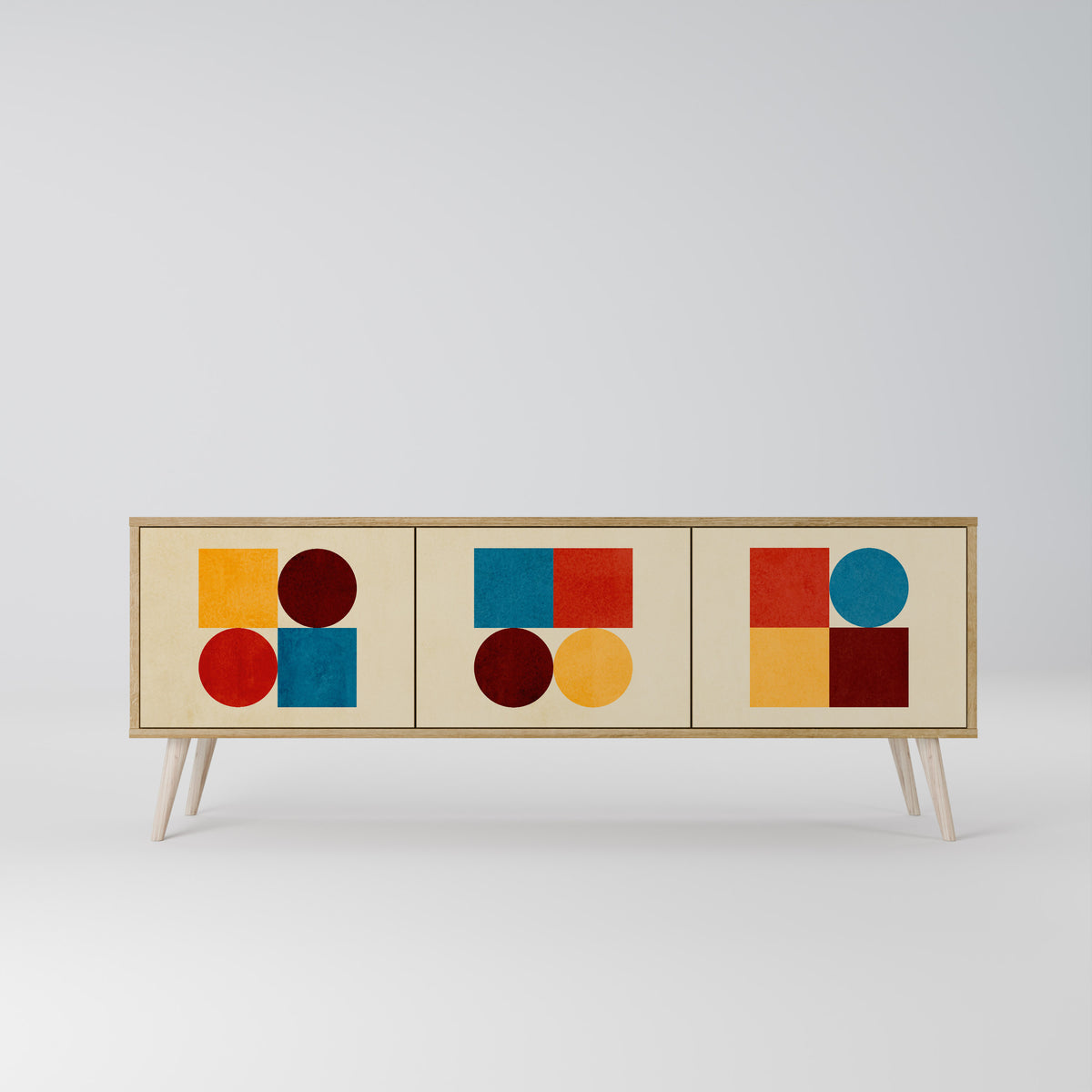 GEOMETRIC PUZZLE 3-Door TV Cabinet