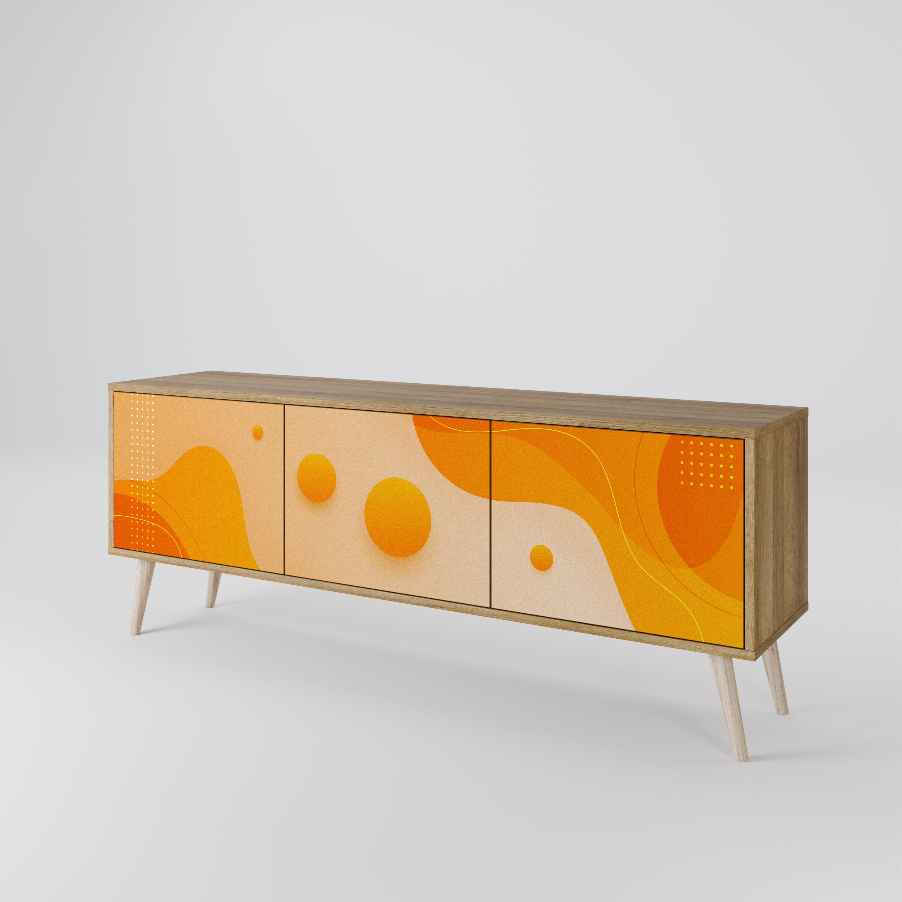 ORANGE ARRANGEMENT 3-Door TV Cabinet