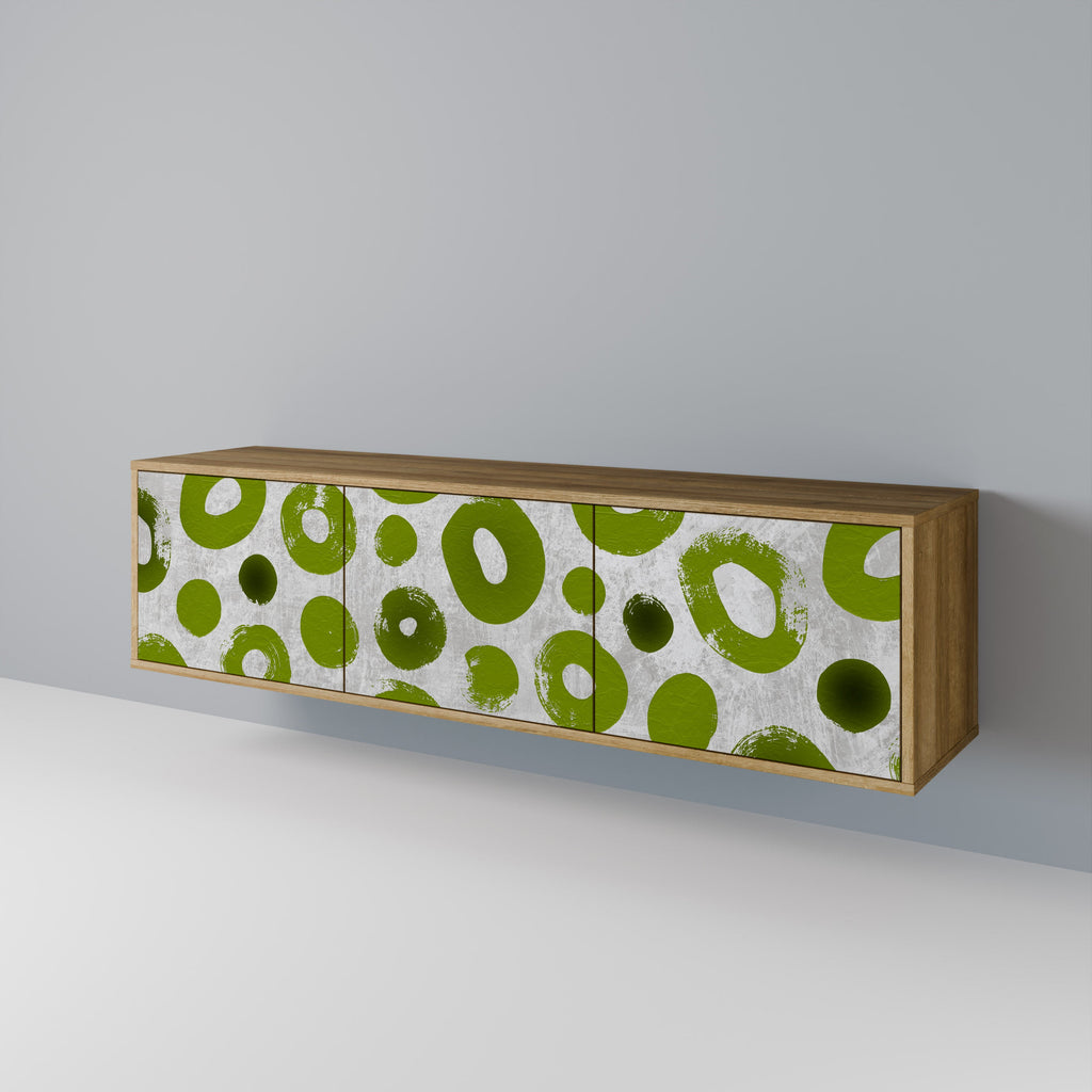 Meuble TV 3 portes GREEN RHAPSODY effet chêne