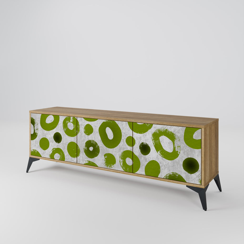 Meuble TV 3 portes GREEN RHAPSODY effet chêne