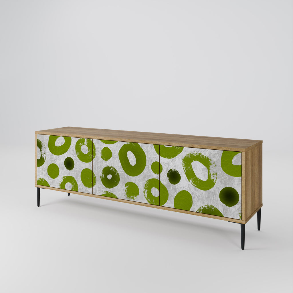 Meuble TV 3 portes GREEN RHAPSODY effet chêne