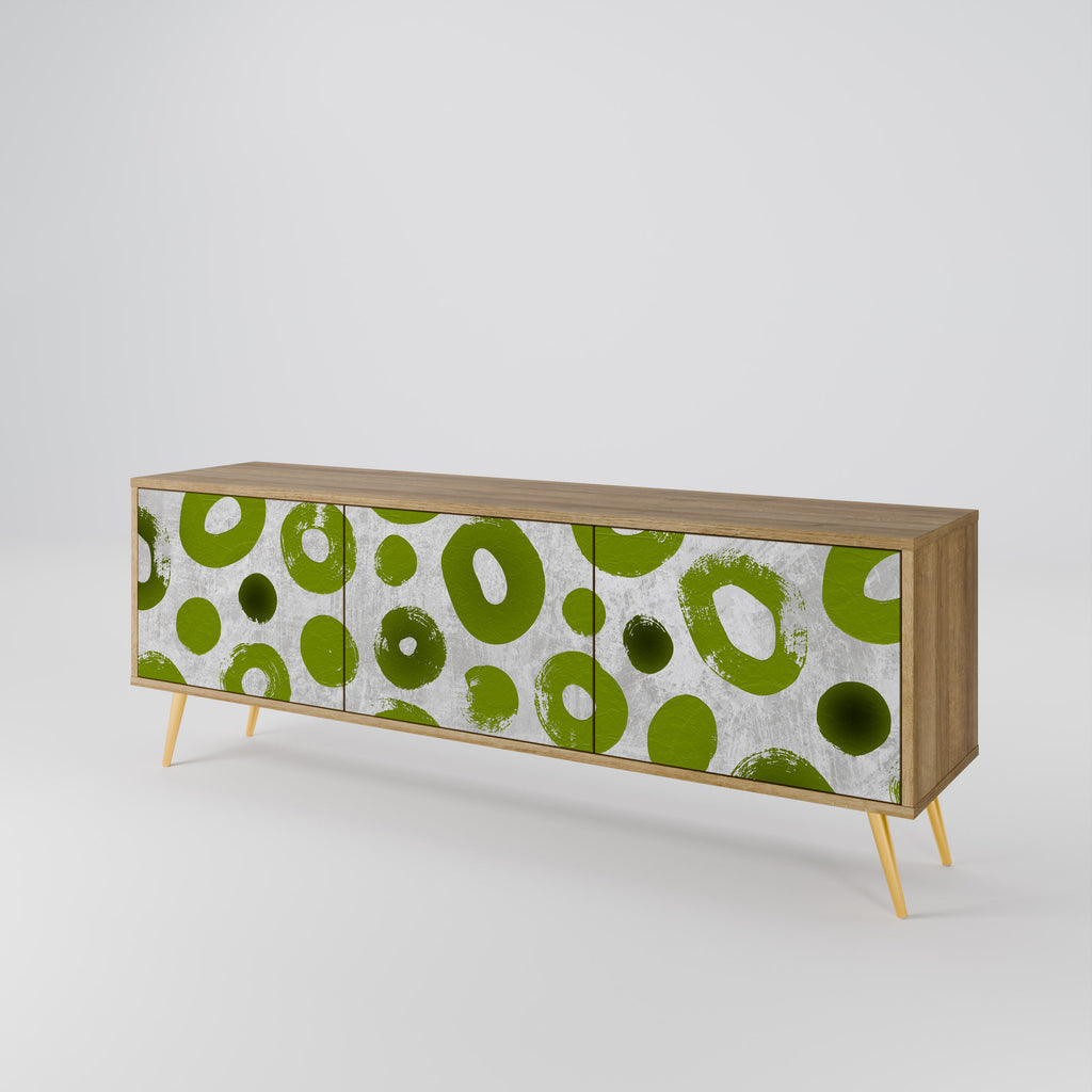 Meuble TV 3 portes GREEN RHAPSODY effet chêne