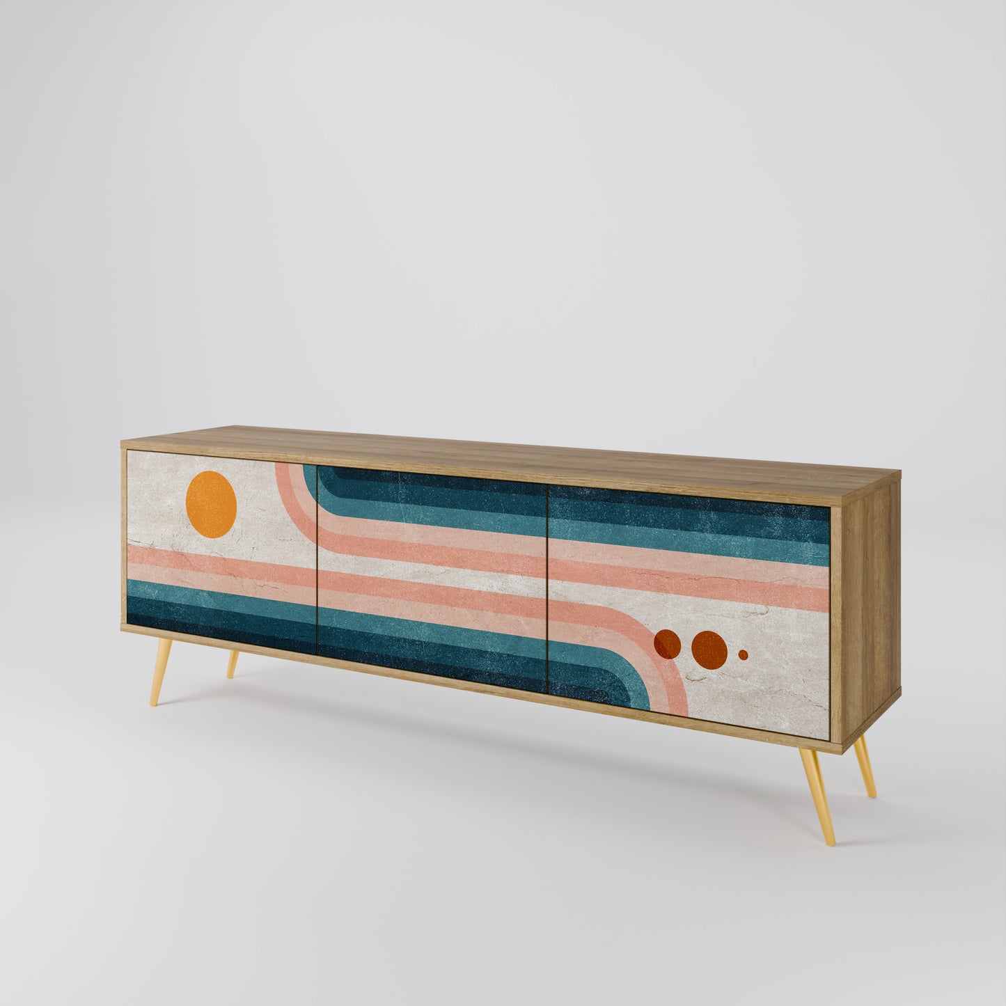 TWO HALVES 3-Door TV Cabinet