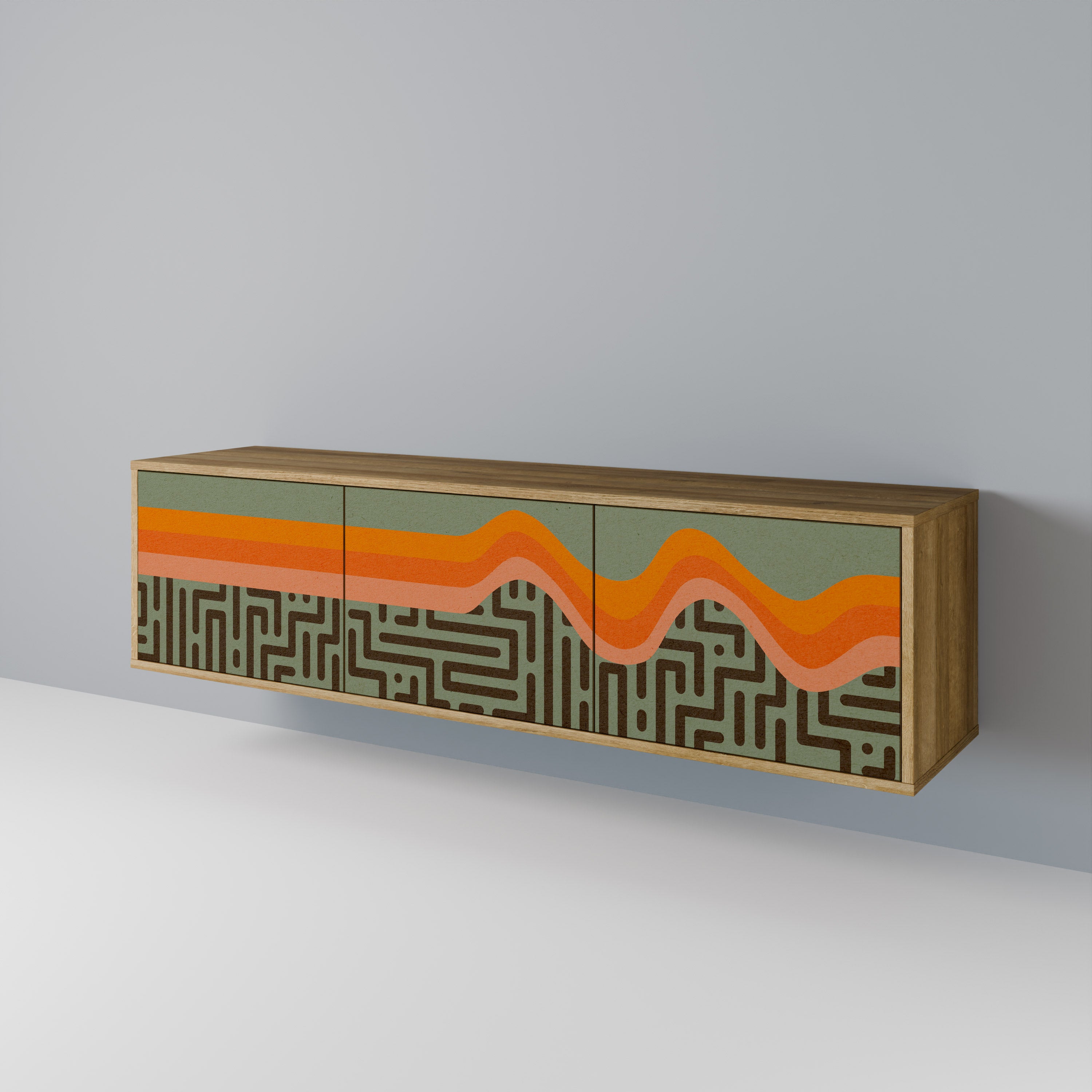 SIMPLE SOLUTIONS 3-Door TV Cabinet