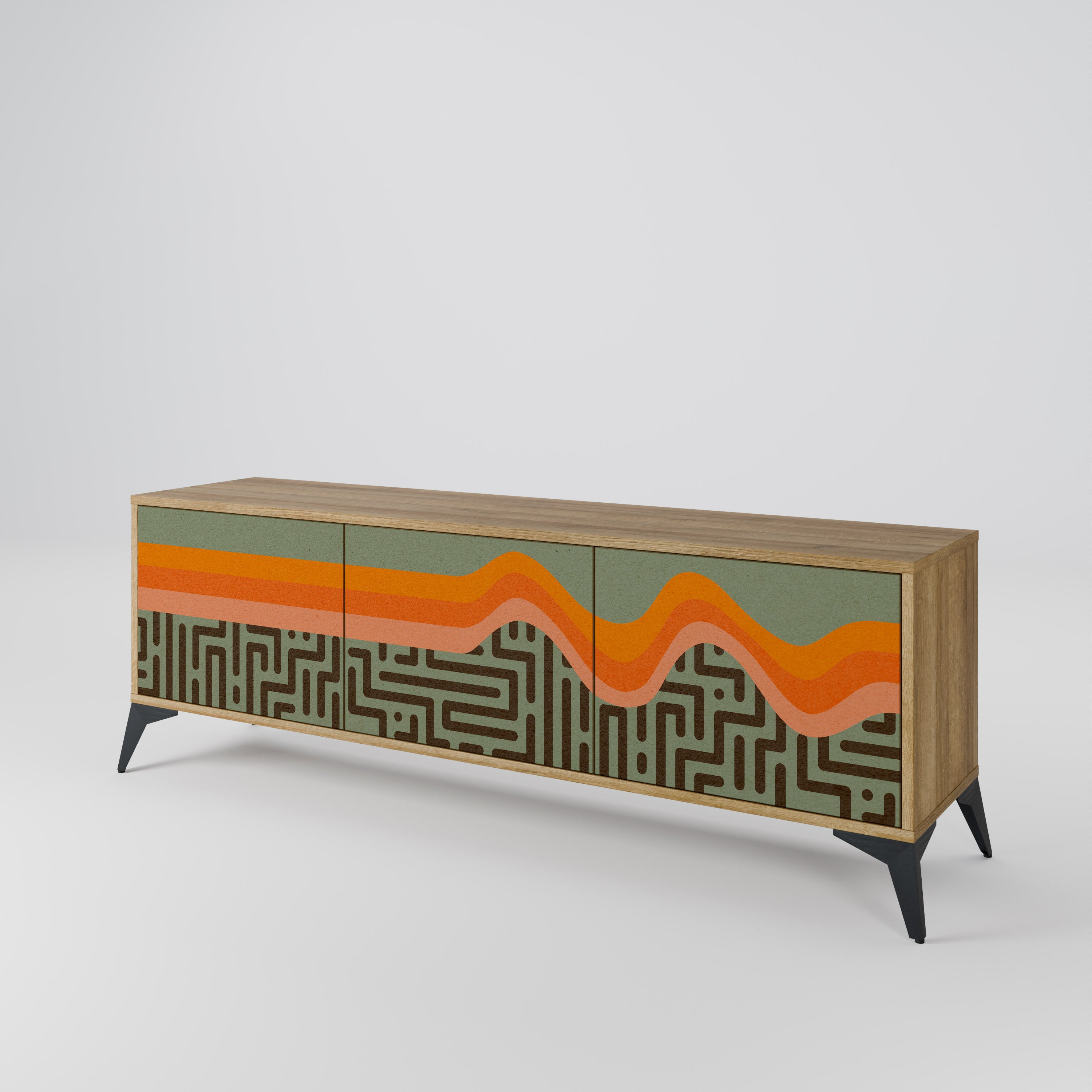 SIMPLE SOLUTIONS 3-Door TV Cabinet