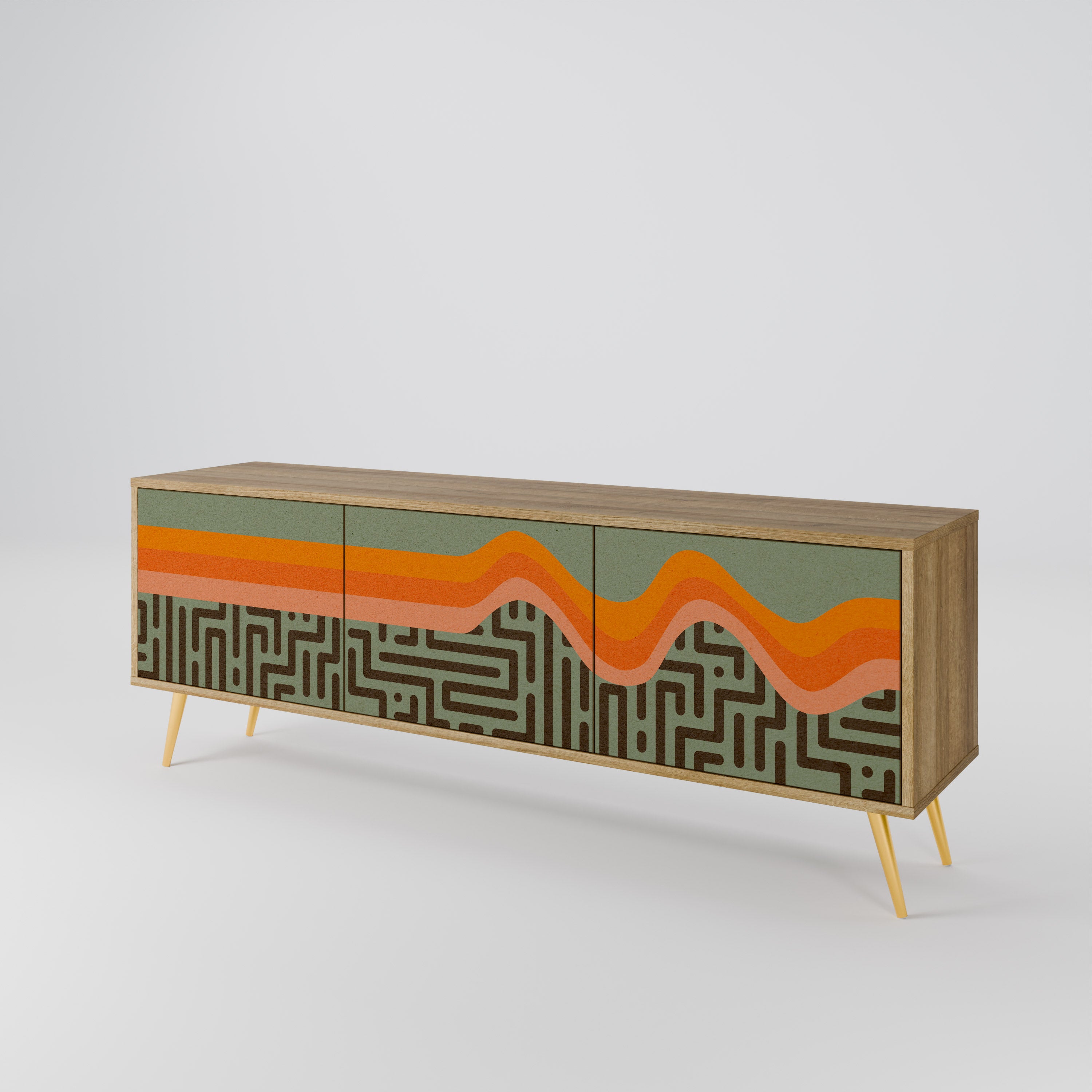 SIMPLE SOLUTIONS 3-Door TV Cabinet