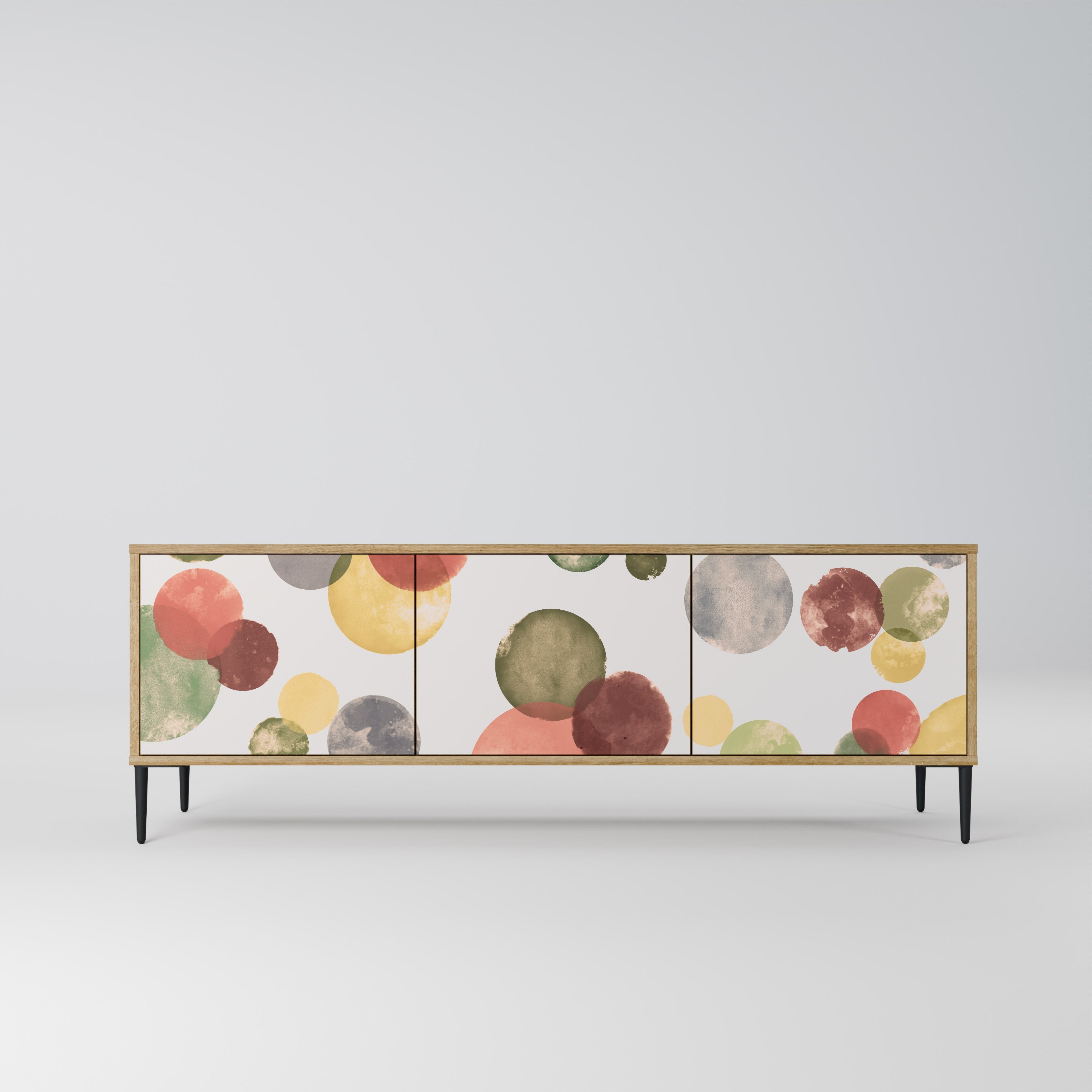 Meuble TV 3 portes FLEETING HAPPINESS effet chêne