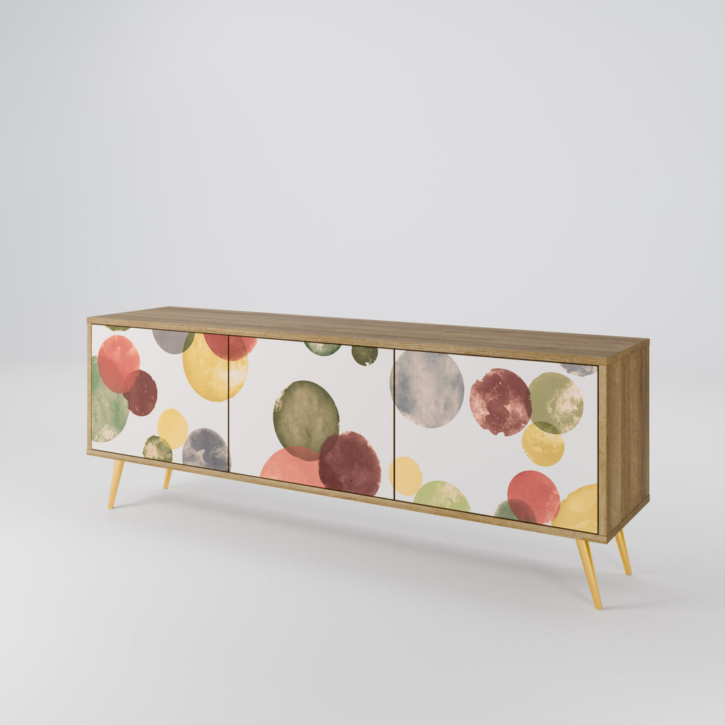 Meuble TV 3 portes FLEETING HAPPINESS effet chêne