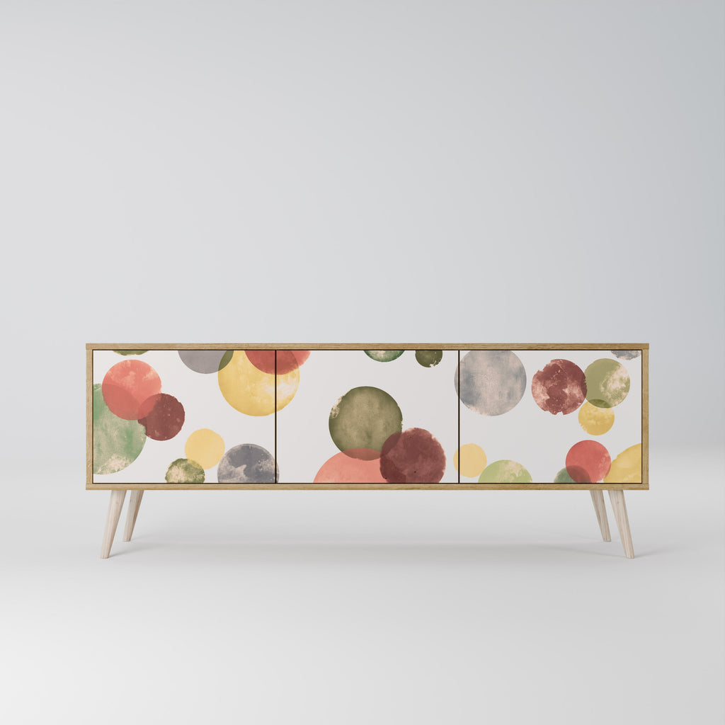 Meuble TV 3 portes FLEETING HAPPINESS effet chêne