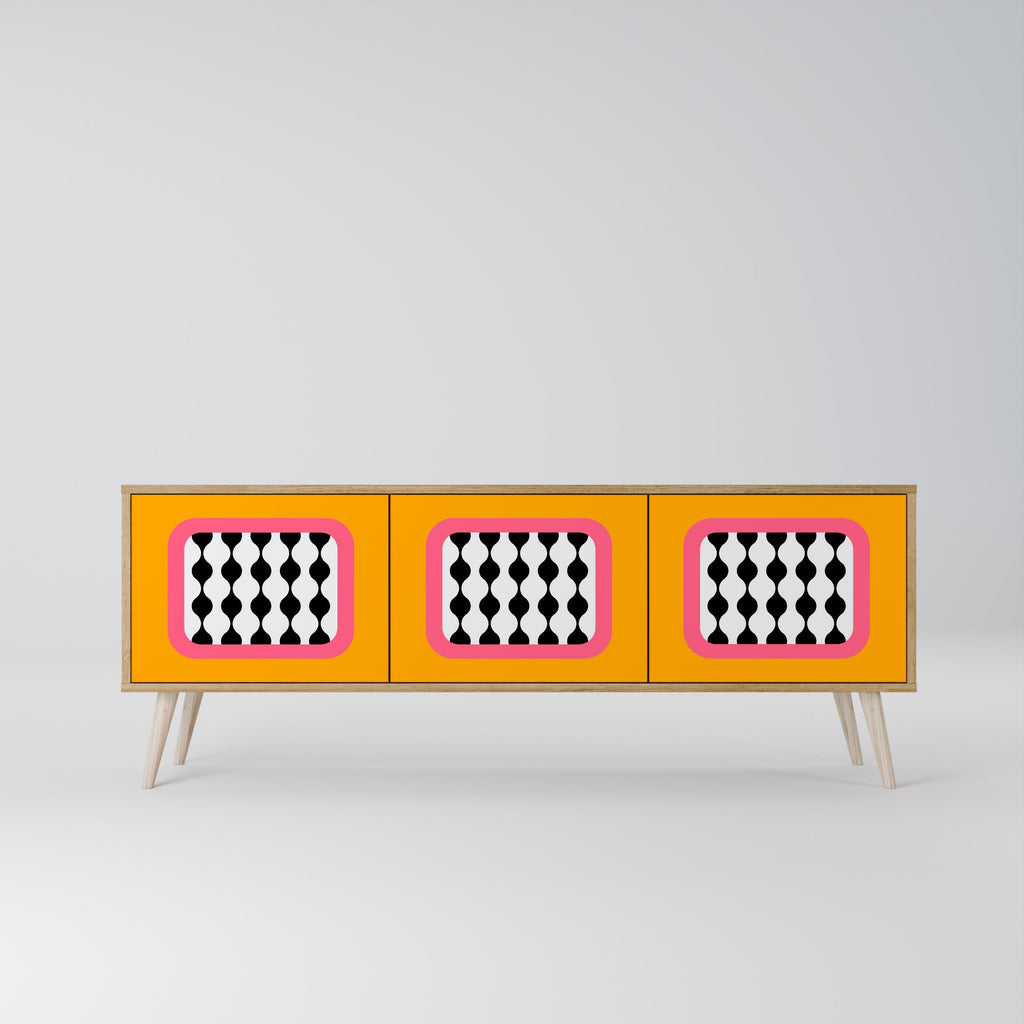 Meuble TV 3 portes TEARS IN HEAVEN effet chêne