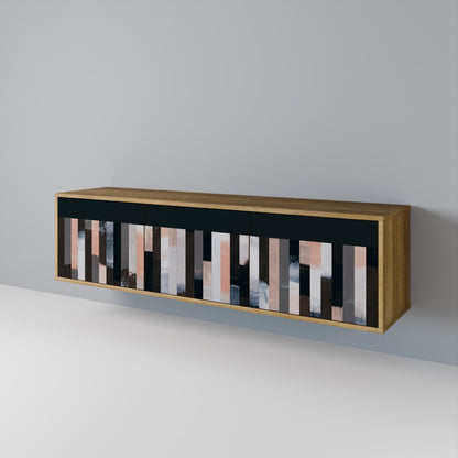 COLLAGE OF RECTANGLES 3-Door TV Cabinet