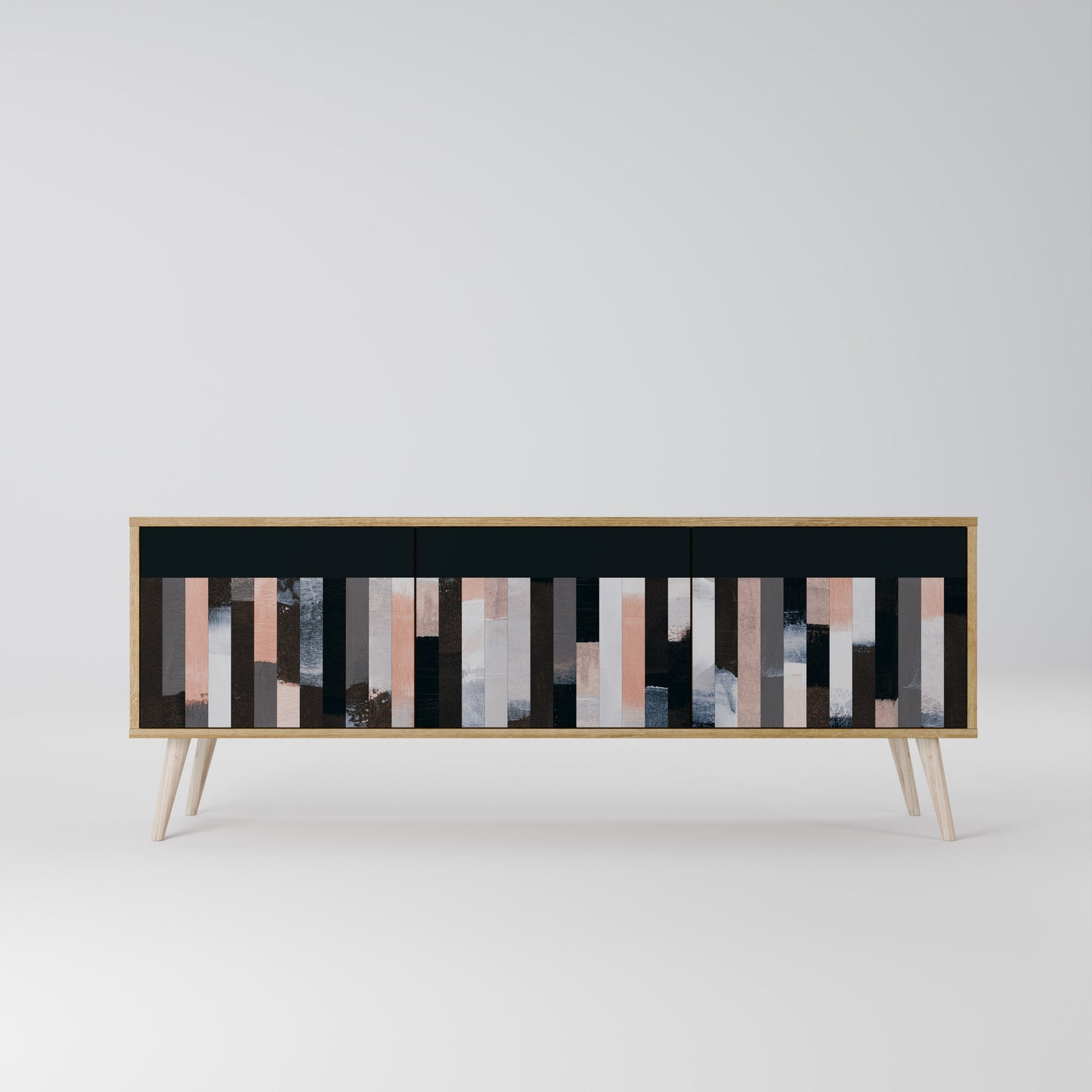 COLLAGE OF RECTANGLES 3-Door TV Cabinet