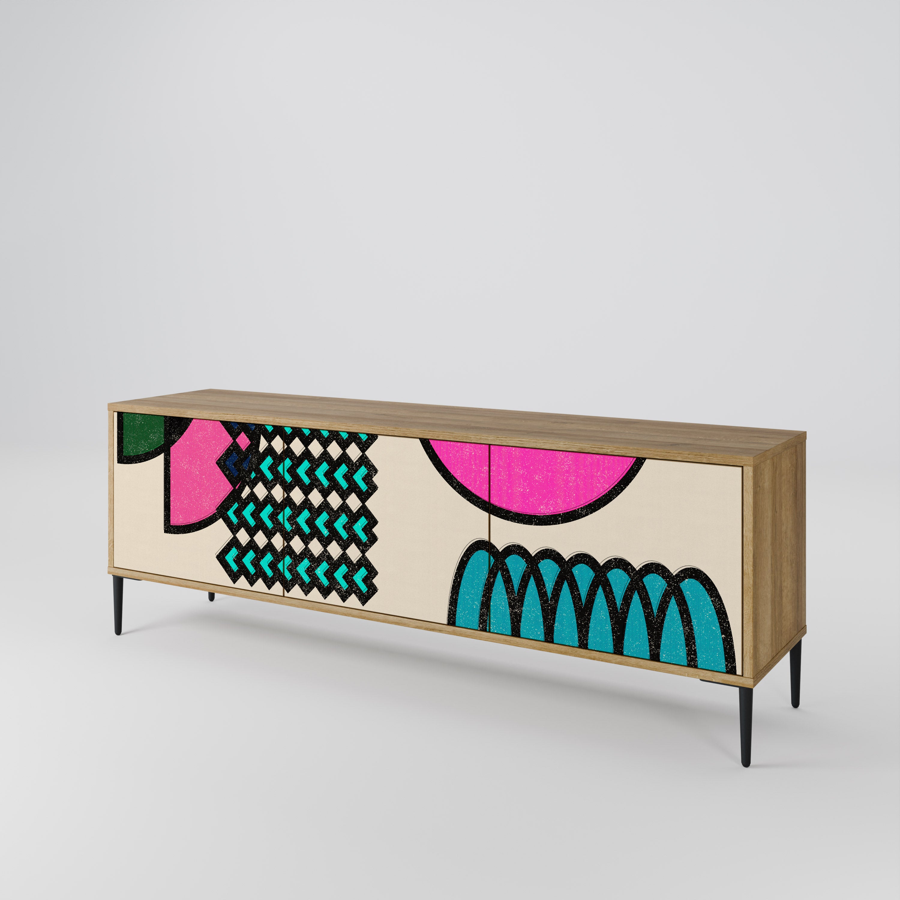 GEOMETRIC RHAPSODY 3-Door TV Cabinet