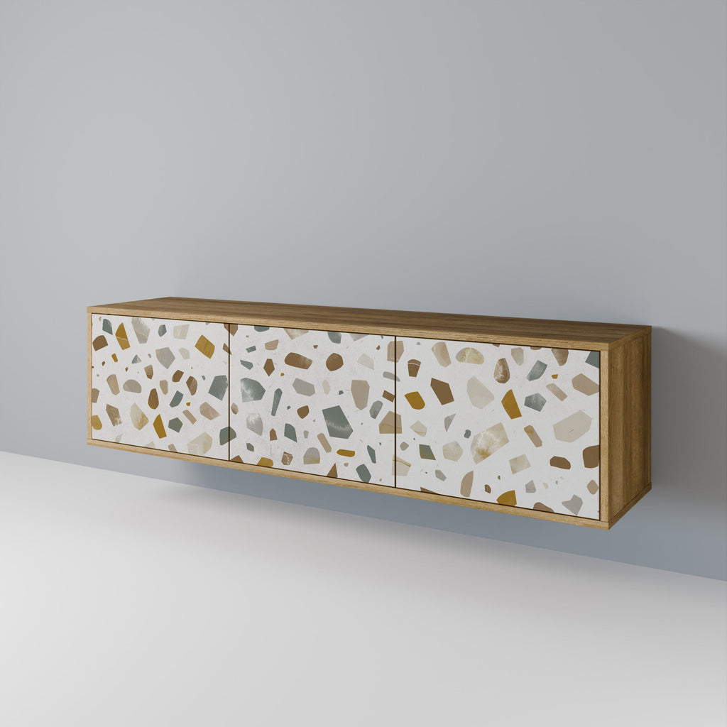 Meuble TV 3 portes PIECES OF TOMORROW effet chêne