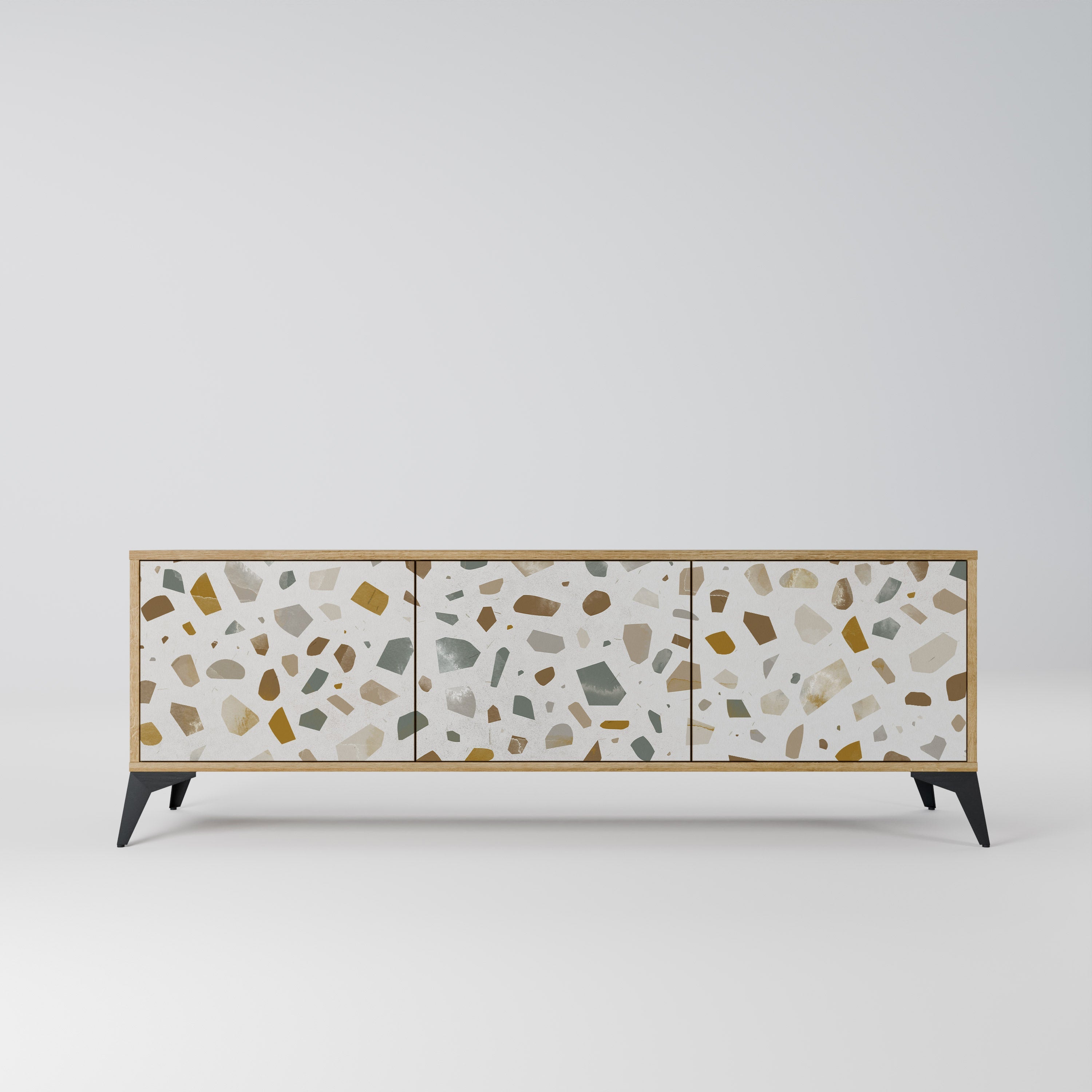 Meuble TV 3 portes PIECES OF TOMORROW effet chêne