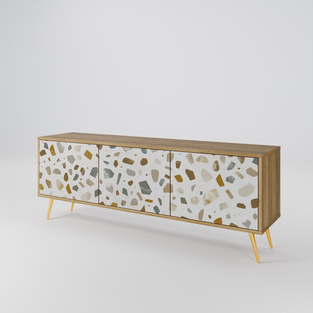 Meuble TV 3 portes PIECES OF TOMORROW effet chêne