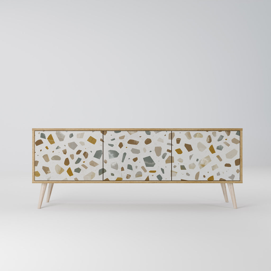 Meuble TV 3 portes PIECES OF TOMORROW effet chêne