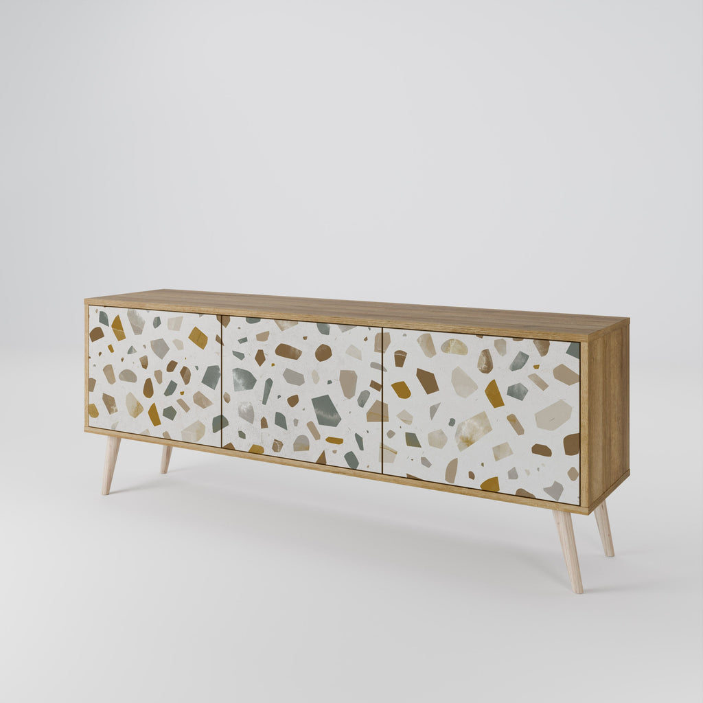 Meuble TV 3 portes PIECES OF TOMORROW effet chêne