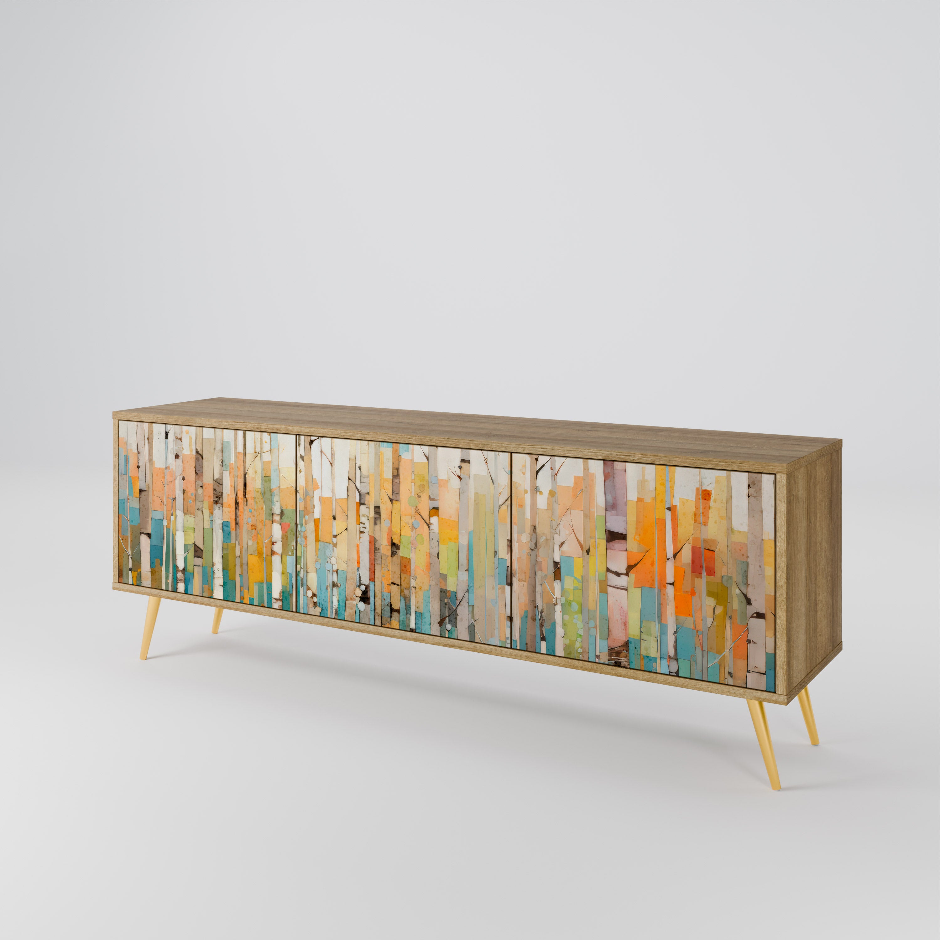 BIRCH KALEIDOSCOPE 3-Door TV Cabinet