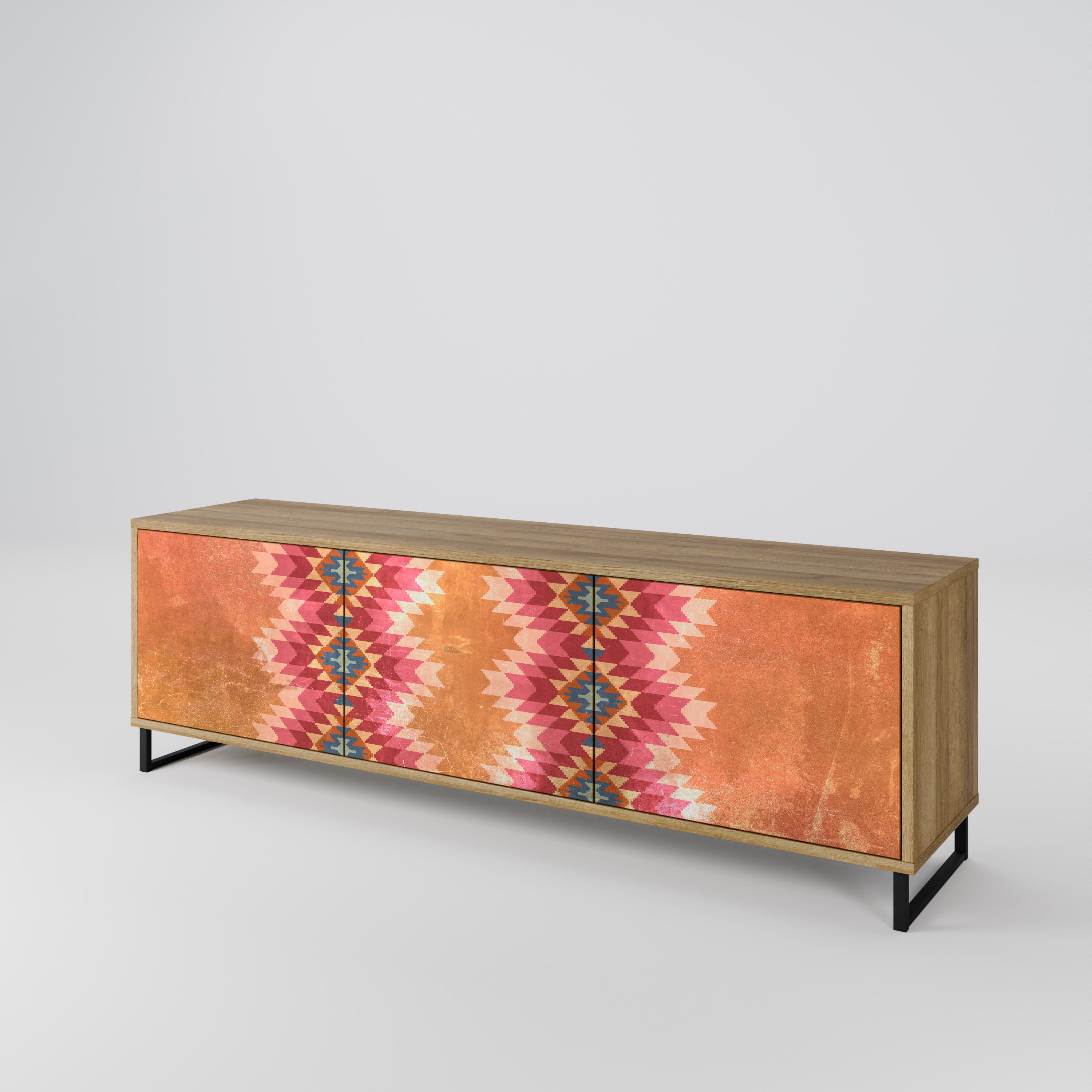 INDIAN FOLK 3-Door TV Cabinet