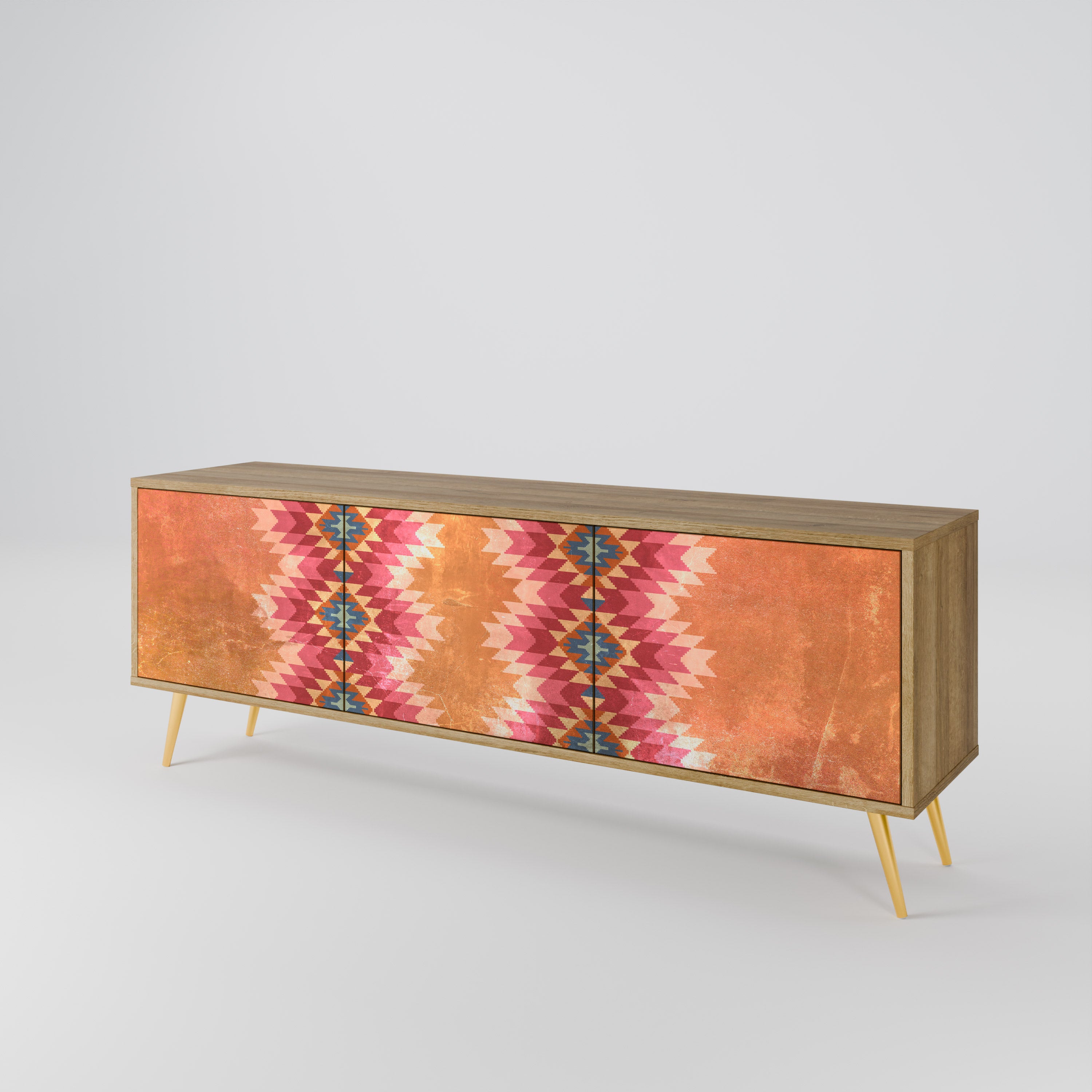 INDIAN FOLK 3-Door TV Cabinet