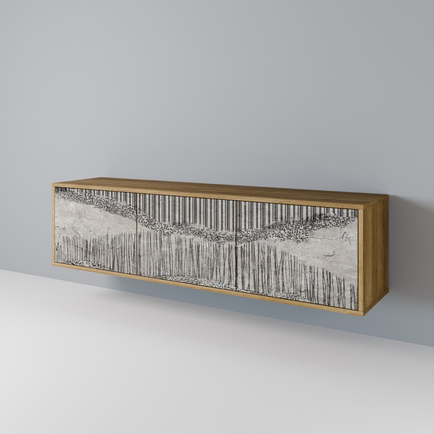 GRAIN LINES 3-Door TV Cabinet