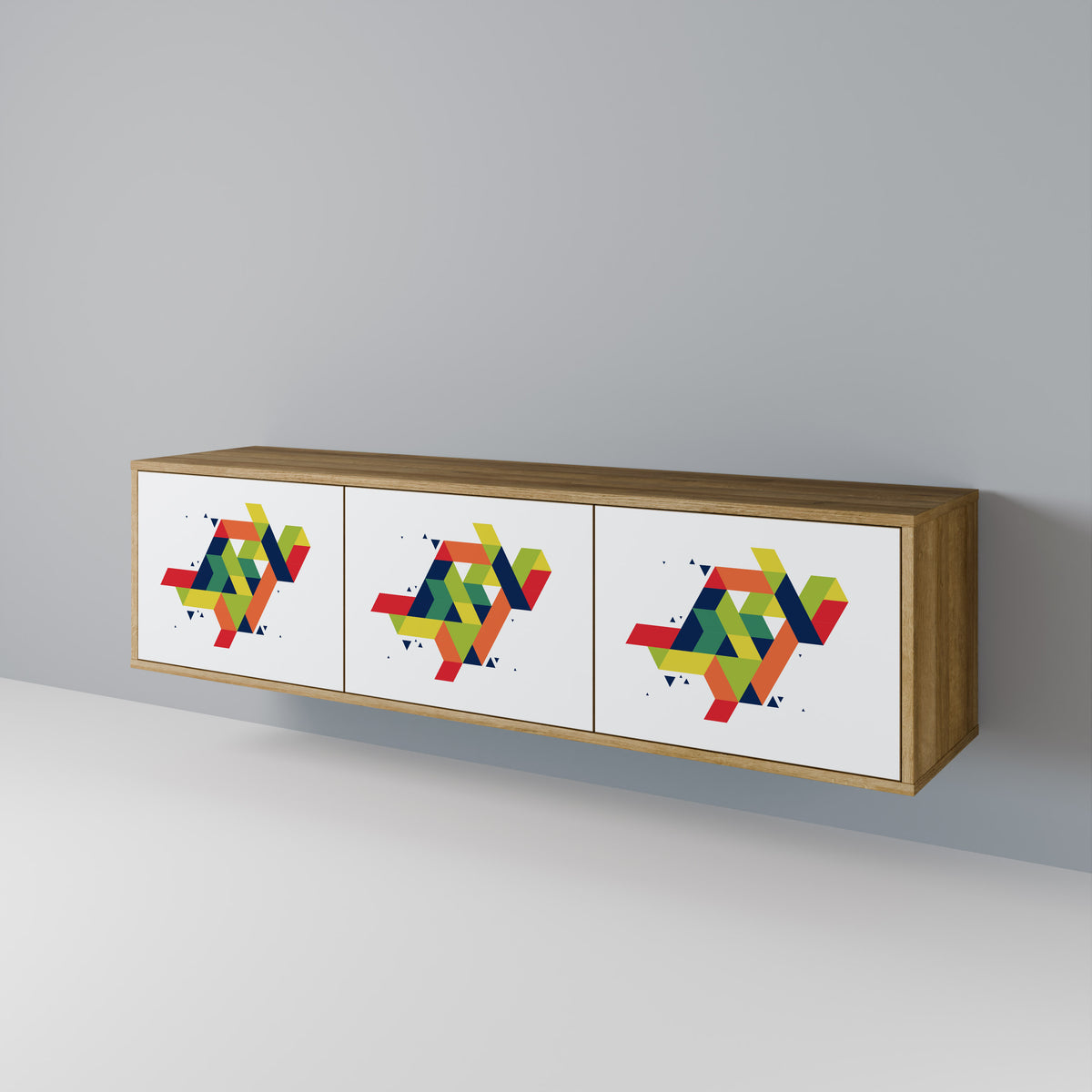 FUTURE SIGN 3-Door TV Cabinet