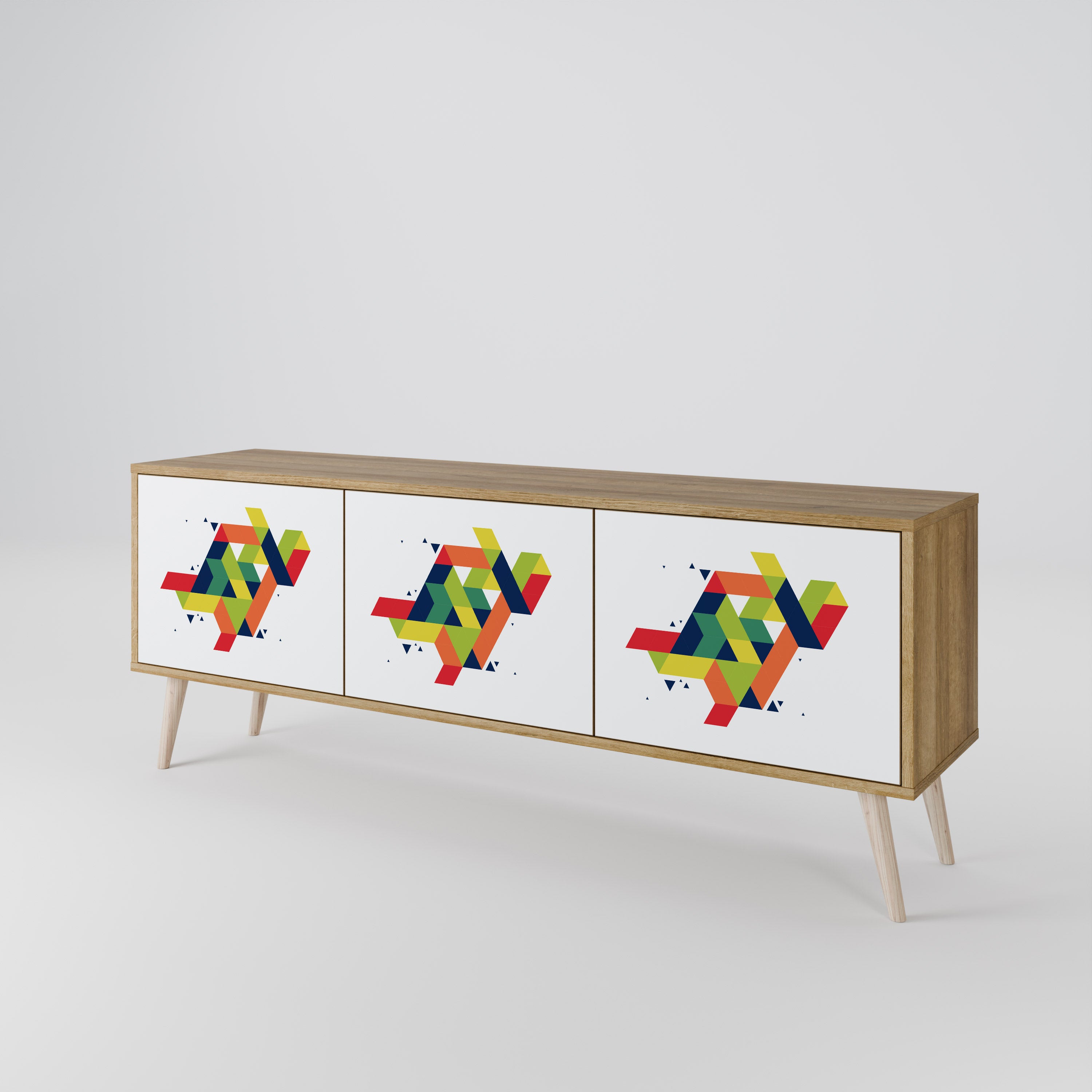 FUTURE SIGN 3-Door TV Cabinet