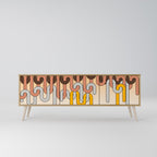 COLORFUL STRINGS 3-Door TV Cabinet
