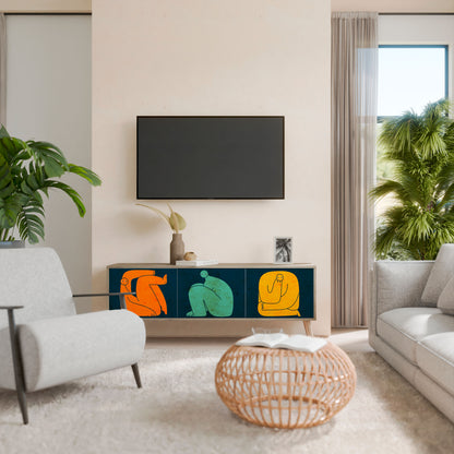 TOGETHER BUT SEPARATELY 3-Door TV Cabinet