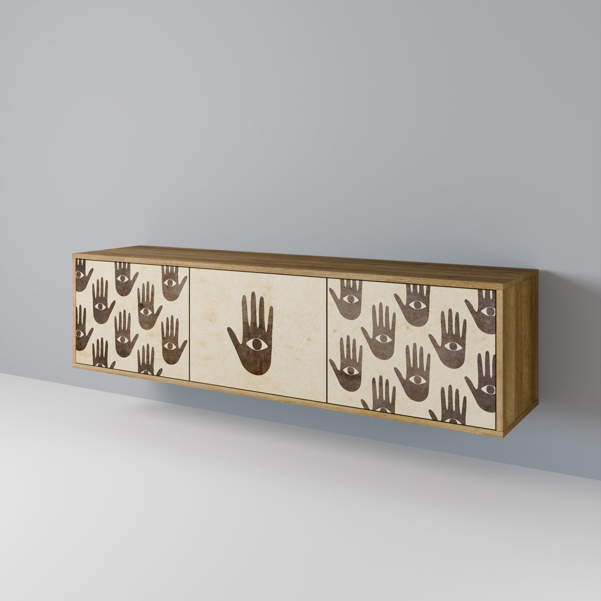 SEE MORE 3-Door TV Cabinet