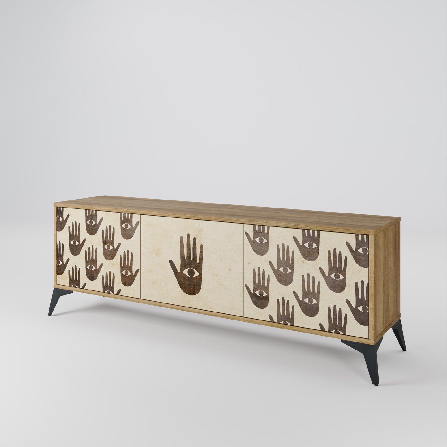 SEE MORE 3-Door TV Cabinet
