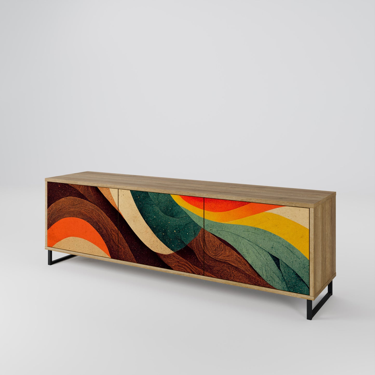 COLORFUL STRANDS 3-Door TV Cabinet