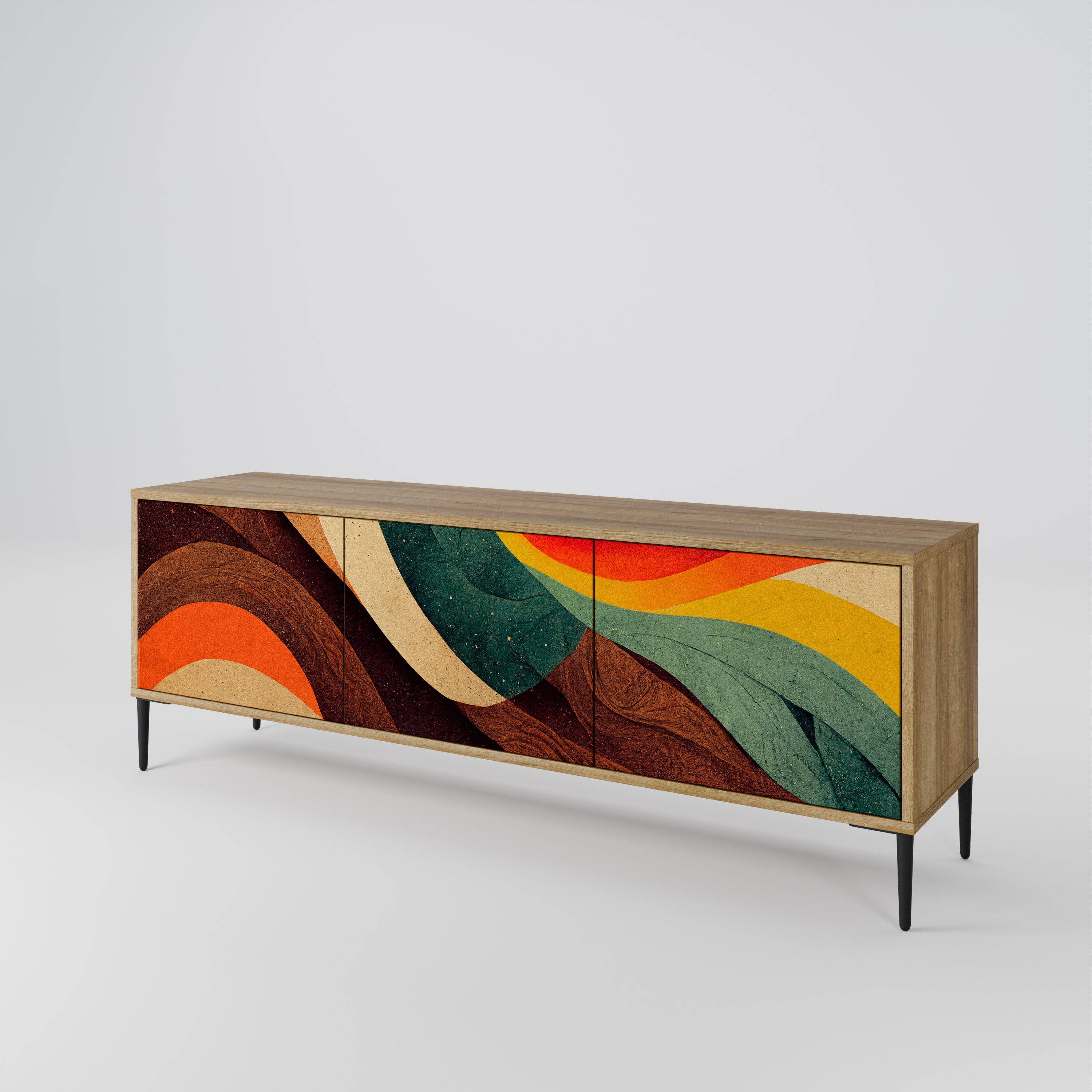 COLORFUL STRANDS 3-Door TV Cabinet