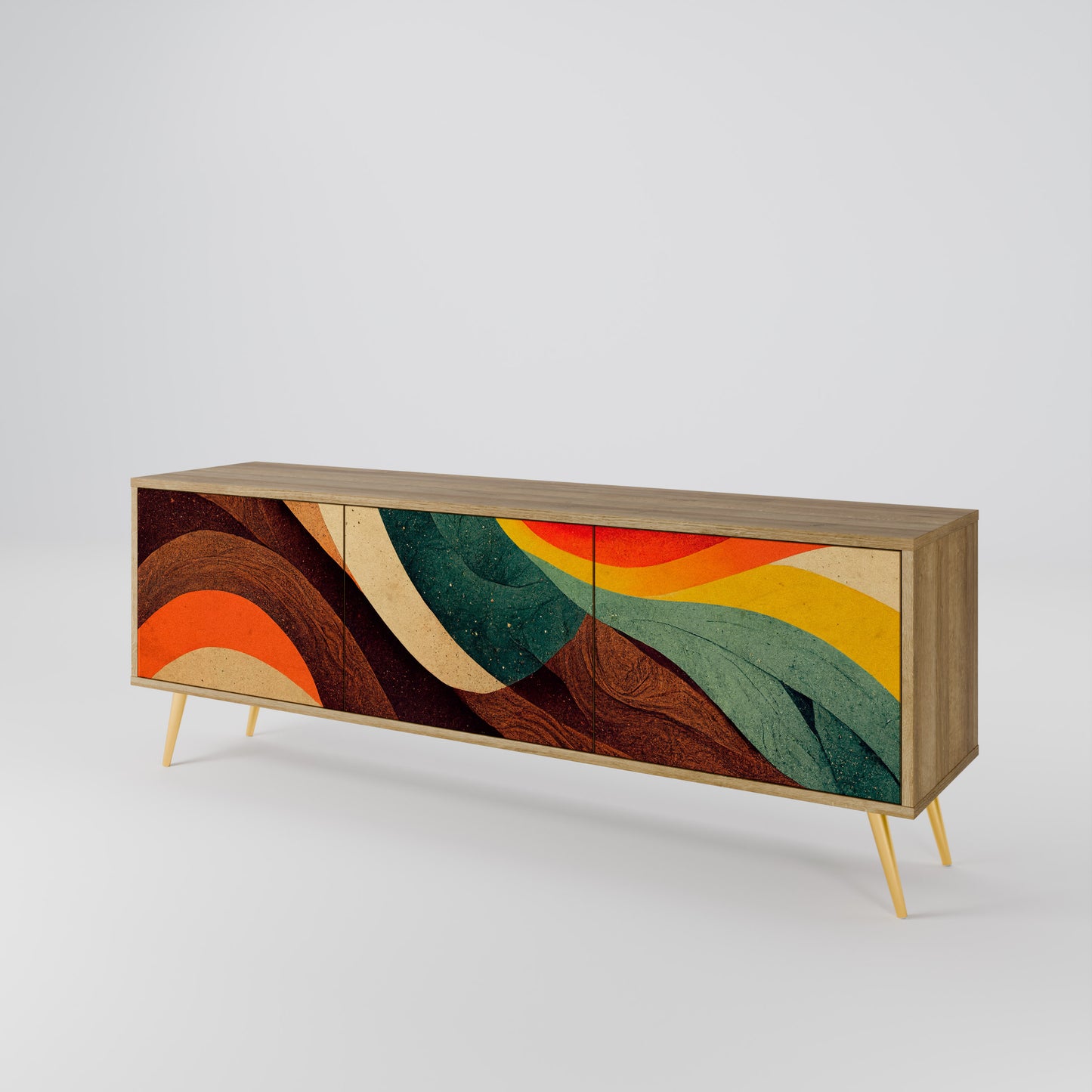COLORFUL STRANDS 3-Door TV Cabinet