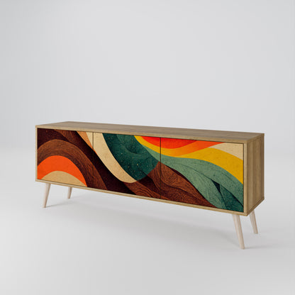 COLORFUL STRANDS 3-Door TV Cabinet