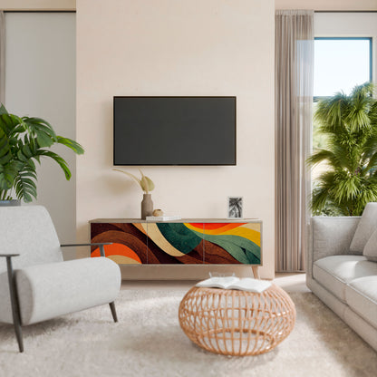 COLORFUL STRANDS 3-Door TV Cabinet