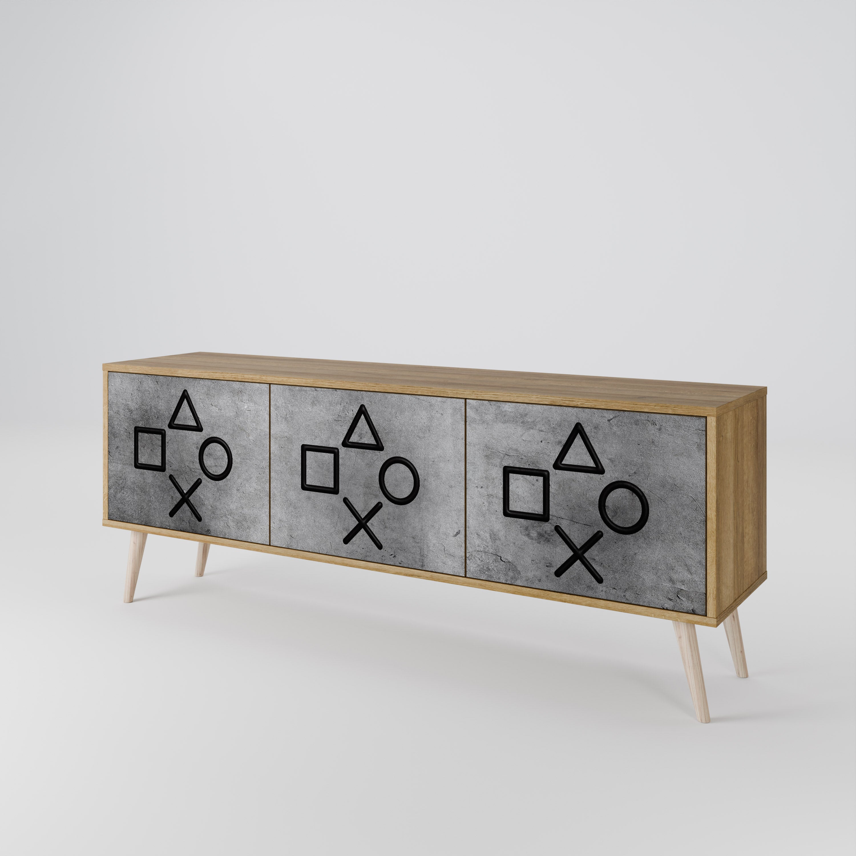 GAMER CHOICE 3-Door TV Cabinet