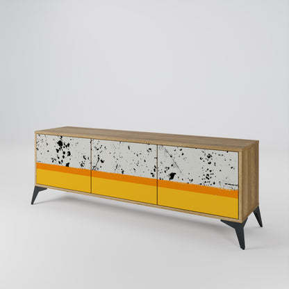DYED BY ORANGE 3-Door TV Cabinet